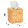 Alpine Industries Bamboo Wooden Tissue Box Cover, PK3 ALP405-BMB-3pk